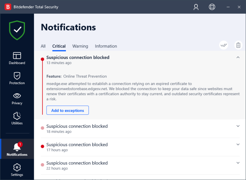 Descubra o que aciona a notificação de "Conexão suspeita bloqueada"