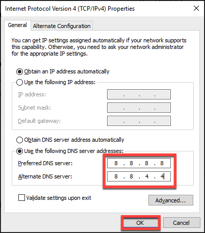 Solucionar erros de conexão do Bitdefender VPN no Windows - DNS