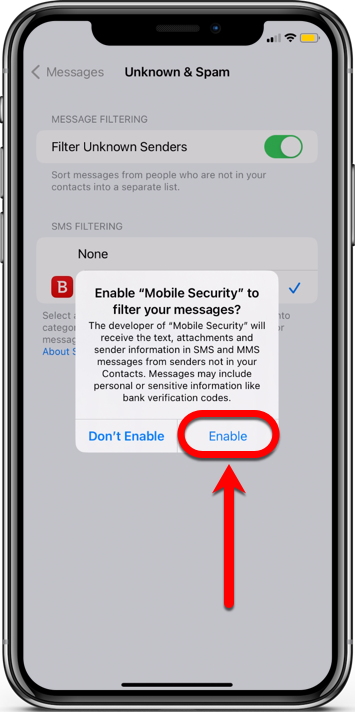 ativar o Alerta Fraudes para iOS